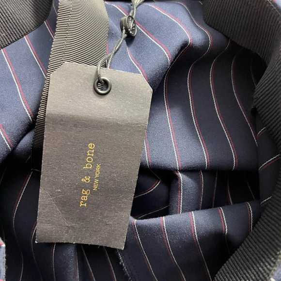 Rag and Bone Simone Snap Pant in Navy Blue‎ Stripe Size US 14 - Picture 10 of 12